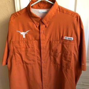 Columbia Sportswear Fishing Shirt Size XL Longhorn